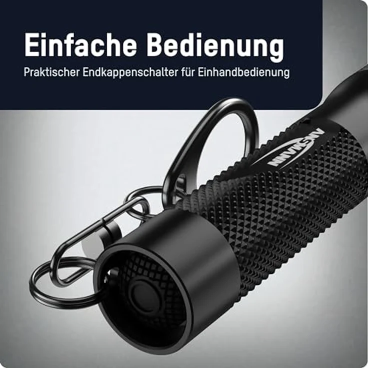 ANSMANN Taschenlampe mini für Schlüsselbund, superhelle LED mit 90 lm, ultrakompakt, robust & leicht, ideal für Notfälle & Outdoor-Aktivitäten – Bild 4