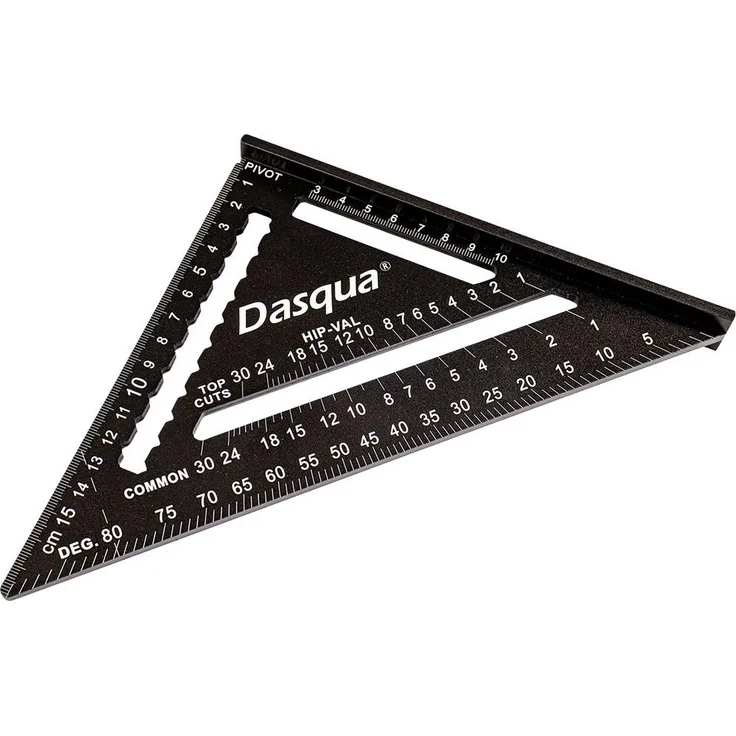 Dasqua 1804-0710 Sparrenwinkel 90°, Aluminium, 180 mm, präzise und langlebig