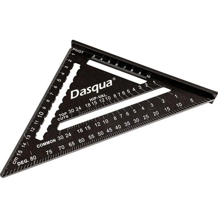 Dasqua 1804-0710 Sparrenwinkel 90°, Aluminium, 180 mm, präzise und langlebig