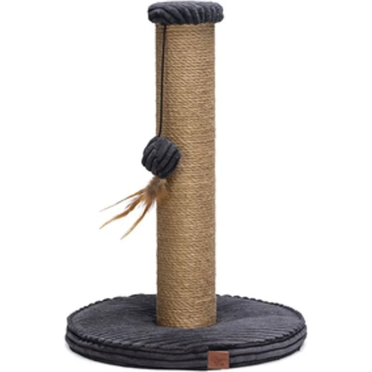 Designed By Lotte Kratzbaum Ribbed - Kratzbaum - Anthrazit - 35x35x50 cm mit geripptem Stoffboden und integriertem Katzenspielzeug - Preisvergleich – Bild 1