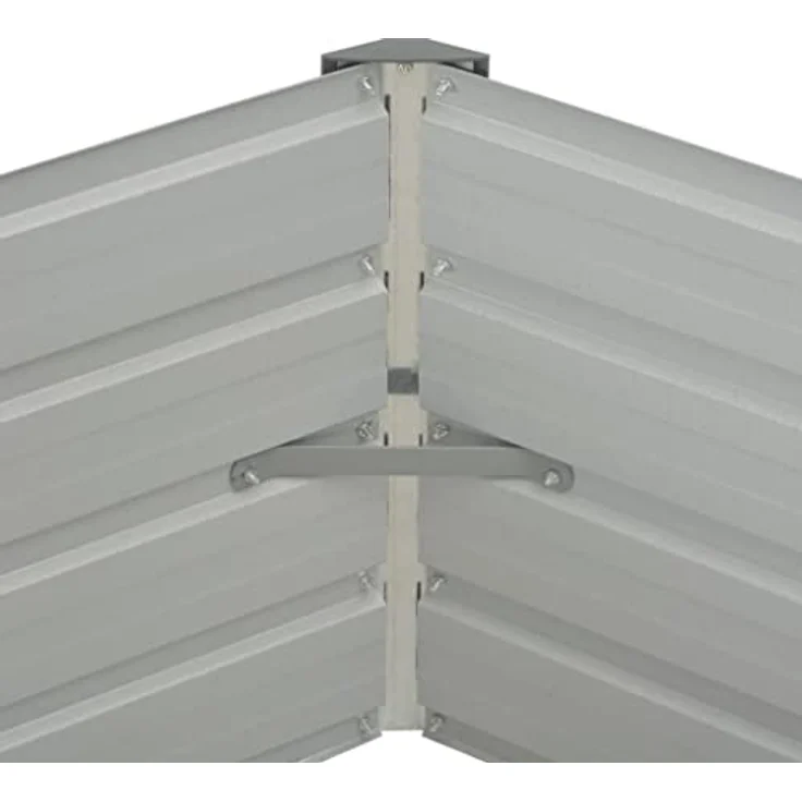 vidaXL Hochbeet Braun 129 x 129 x 46 cm Verzinkter Stahl – Bild 5