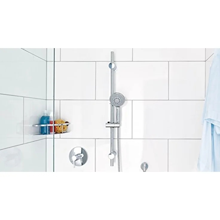 tesa SPAA Duschgarnitur (Stange, Schlauch, Kopf), verchromt, garantiert rostfrei, inkl. Klebelösung, 90cm – Bild 5