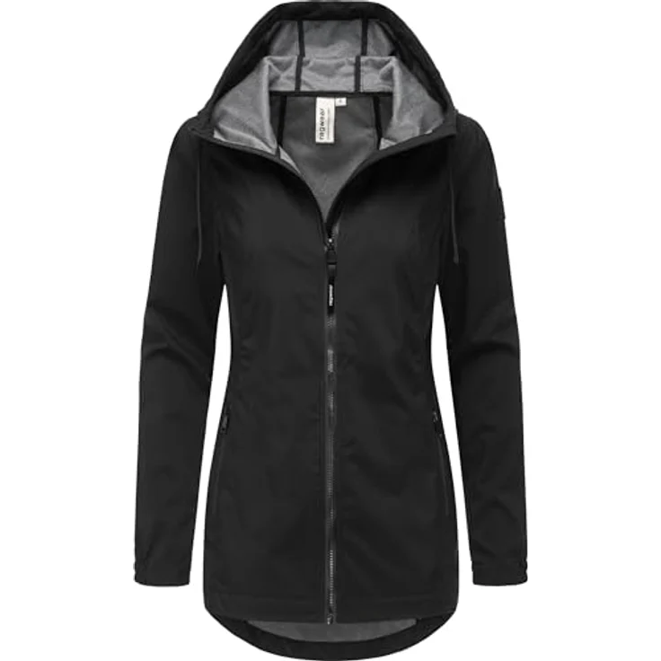 Ragwear Zuzka Sport, Damen Jacke, Wasserdicht 11.000 mm, Atmungsaktiv 3.000 g/m²/24h, taillierter Schnitt, Schwarz, M – Bild 4