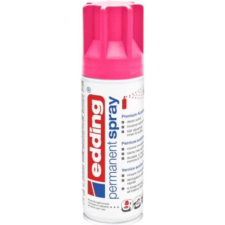edding Sprühfarbe 5200, 200 ml Premium Acryllack, seidenmatt, wasserfest, für Glas, Holz, Kunststoff, wetterfest – Bild 2