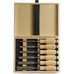 Narex, Meißel-Set, Schrägkanten-Meißel, mit Holzgriffen im Holzkasten, 6 Stück - Preisvergleich