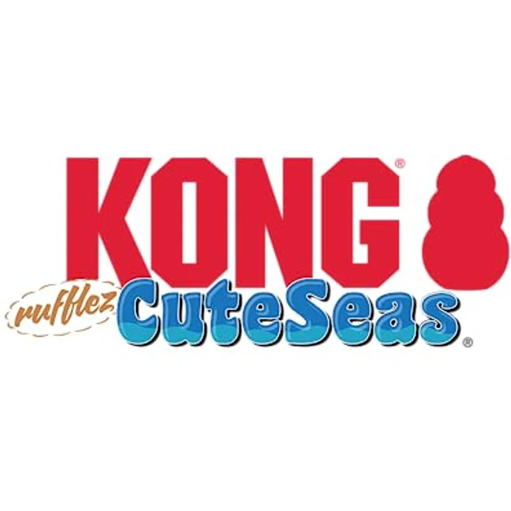 KONG Cuteseas Rufflez Hundespielzeug, weiches Plüschspielzeug im Hai-Design mit geriffeltem Körper und Quietscher – Bild 5