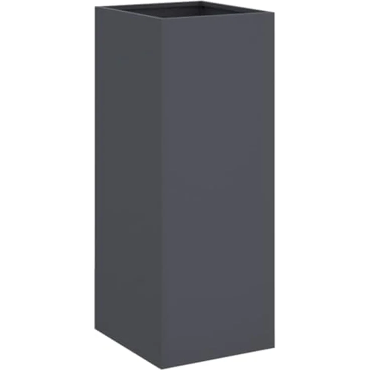 vidaXL Pflanzkübel Anthrazit, Pflanzkasten aus kaltgewalztem Stahl, 32x27,5x75 cm – Bild 1