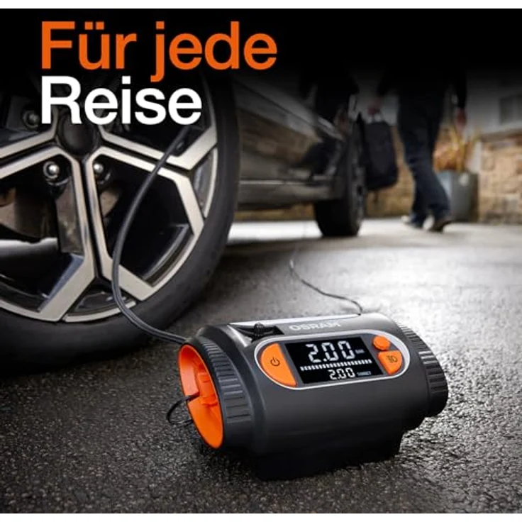 Osram OTI2130 TYREinflate 2130, Reifen-Kompressor mit digitalem Display, Auto-Stopp-Funktion und 3,5 m Stromkabel – Bild 9