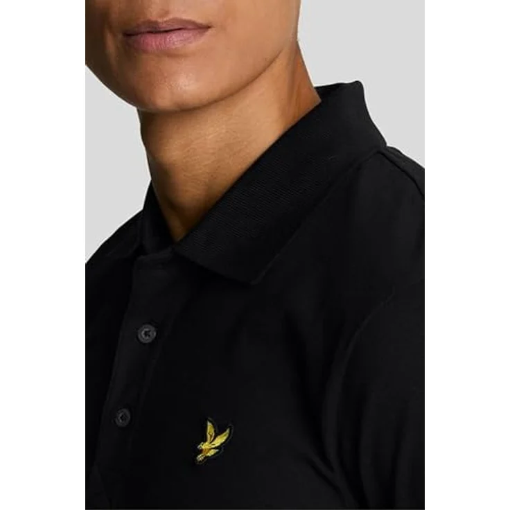 Lyle & Scott Poloshirt Basic Herren, Pique Baumwolle, kurzärmlig, Blau – Bild 3