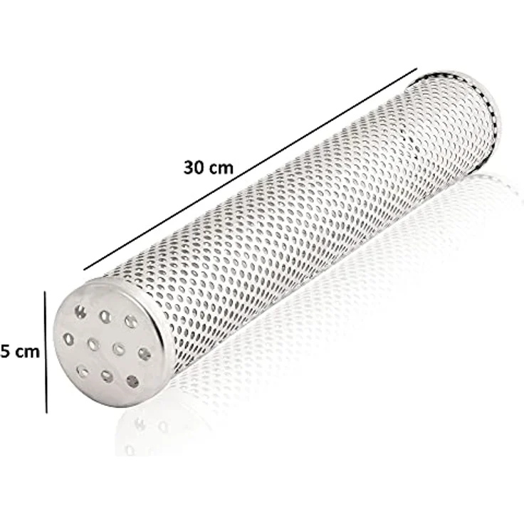 BBQ-Toro Edelstahl Räucherrohr "Victoria", Ø 5 x 30 cm, Räucherröhre für Gasgrill, Holzkohlegrill, Elektrogrill, langlebiges V2A Edelstahl, ideal zum Kalträuchern – Bild 3