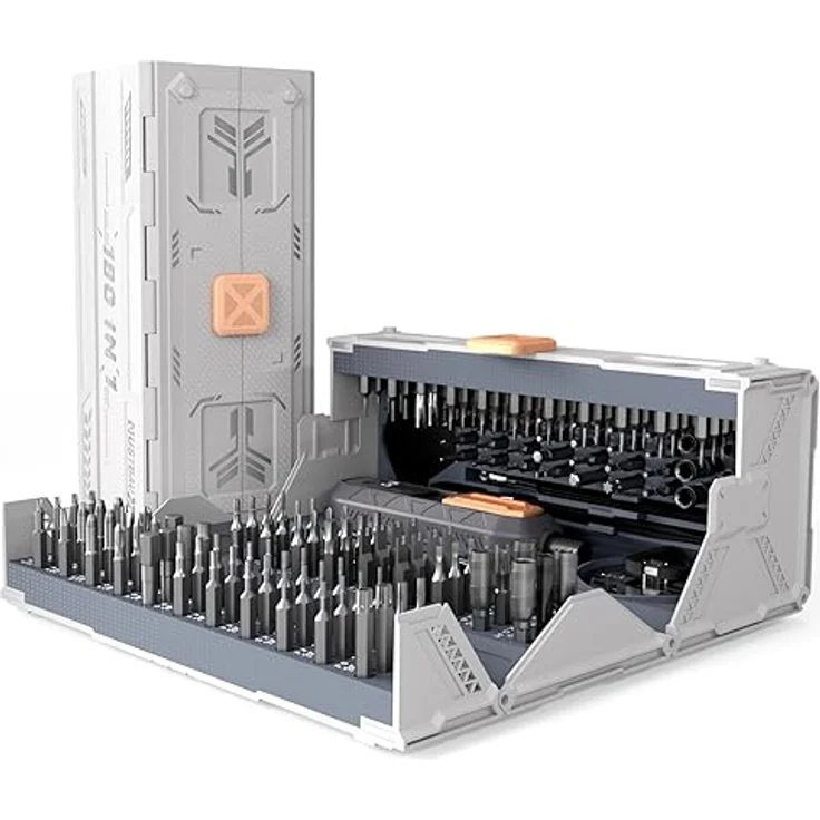 Mustbau 180Psc in 1 Feinmechaniker Schraubendreher Set, Werkzeug Set mit Torx T1-T20, Socket M2.5-M5.5，Hex H0.7-H6.0, Phhillips 1.0-3.5 USW.Reperatur Set für PS4, Switch,Laptop, PC, Brillen, Uhren. – Bild 1
