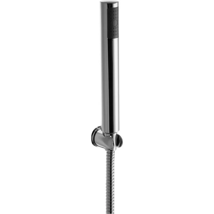 PaulGurkes Brausegarnitur PGSETHBH3, Duschinstallation mit runder Handbrause, Hochglanz verchromt, Edelstahl-Brauseschlauch 120 cm, 1 Funktion