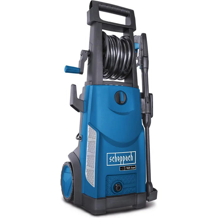 Scheppach Hochdruckreiniger HCE2200 mit 8-TLG. Zubehör | 10m Schlauchrolle | 165bar | 230V 2200W | max. Fördermenge: 468 l/h | langlebige Aluminium Pumpe | Ansaugfunktion & Reinigungsmitteltank  – Bild 7