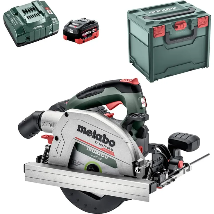 Metabo 18V Akku Handkreissäge KS 18 LTX 66 BL | 2x LiHD 8,0Ah in metaBOX 340