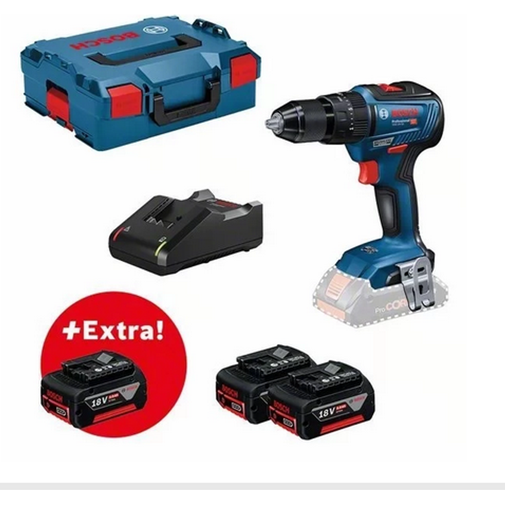 Bosch Professional GSB18V55 GSB 18V-55 Akku Schlagbohrschrauber 2x 3,0Ah – Bild 1