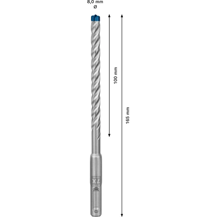 Bosch Professional Expert SDS plus-7X Hammerbohrer, 8 x 100 x 165 mm – Bild 3