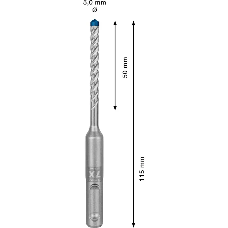 Bosch Professional Expert SDS plus-7X Hammerbohrer, 5 x 50 x 115 mm - Preisvergleich – Bild 3