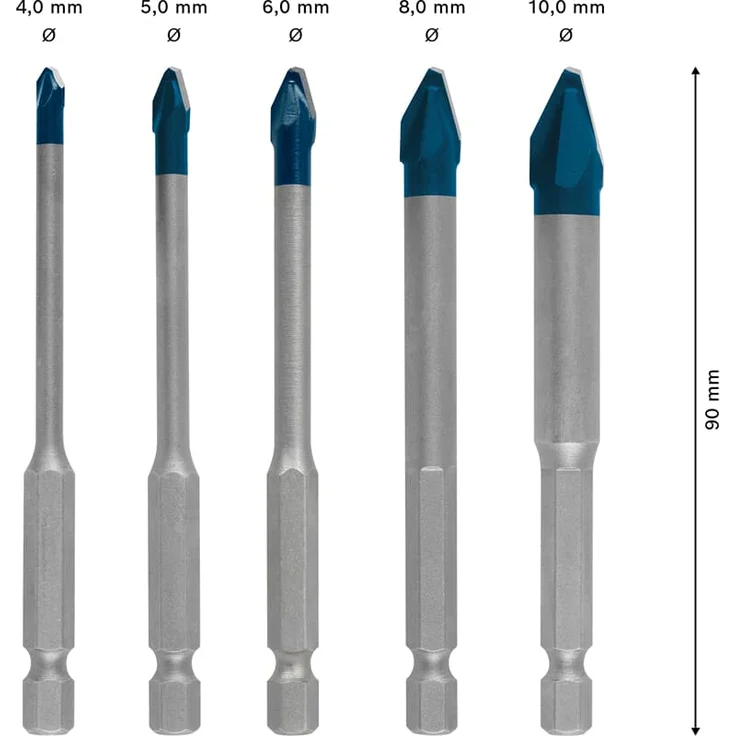Bosch Expert HEX-9 HardCeramic Bohrer-Set, 4-5-6-8-10 mm, 5-tlg. – Bild 3