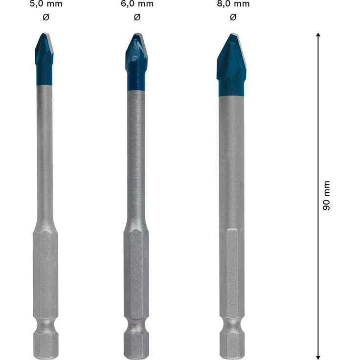 Bosch Professional Expert HardCeramic HEX-9 Bohrer-Set, 5-6-8 mm, 3-tlg. – Bild 3