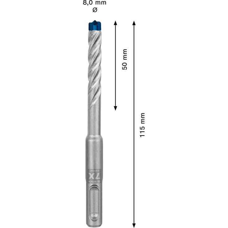 Bosch Professional Expert SDS plus-7X Hammerbohrer, 8 x 50 x 115 mm - Preisvergleich – Bild 3