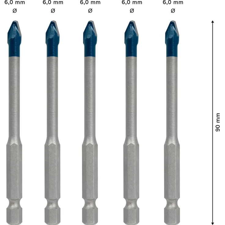 Bosch Expert HEX-9 HardCeramic Dachziegel-Bohrer-Set, 6 mm, 5-tlg. – Bild 3