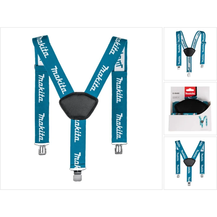 Makita Universal Hosenträger mit Clips 740 - 1300 mm blau, weiß ( E-05402 ) – Bild 2