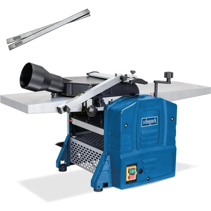 Scheppach Abricht- und Dickenhobelmaschine HMS1080 | 230V 1500 Watt | 2 HS-Hobelmesser | Hobelbreite 254 mm | Durchlasshöhe: 120mm | Messerdrehzahl 8500 min-1 | Spanabnahme max. 2mm – Bild 1