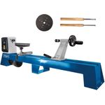 Scheppach DM1100T Drechselbank Drechselmaschine Drehbank | 4 Geschwindigkeiten | 400W | Werkstücke bis 1000mm Länge/Ø 350mm | M18-Gewinde inkl. 4-Zack-Körnerspitze, Planscheibe & zwei Drechseleisen