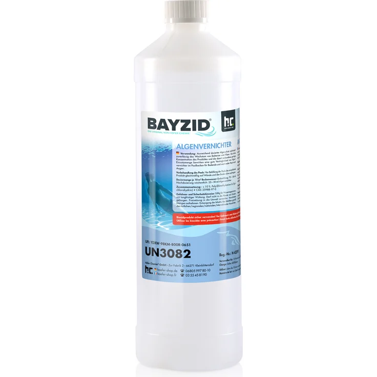 15 x 1 Liter BAYZID Algenvernichter für Pools in Flaschen – Bild 1