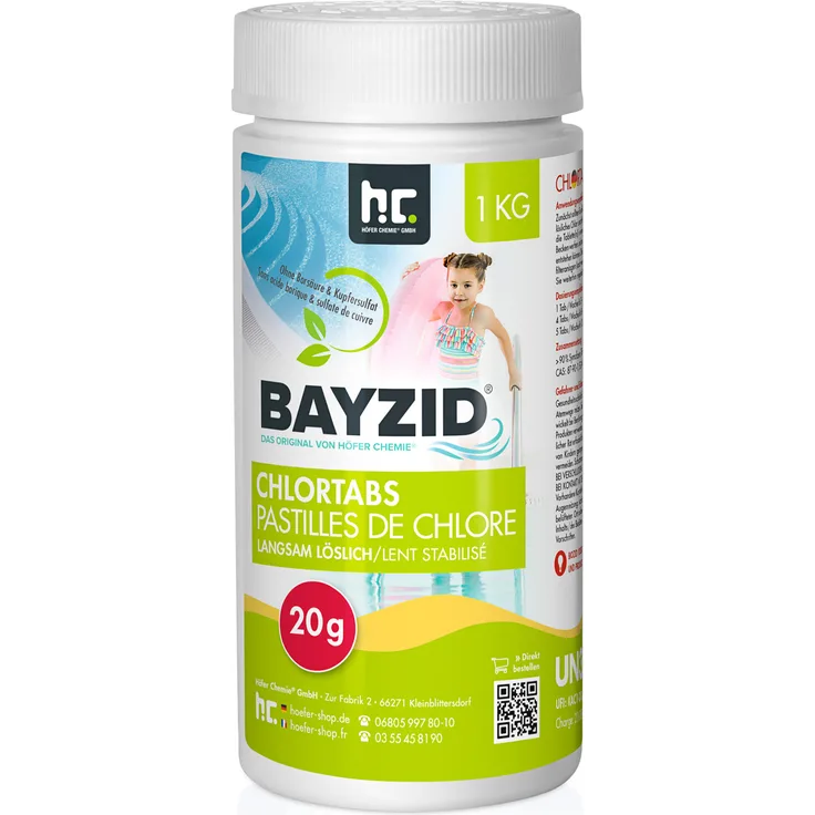 1 x 1 kg BAYZID Chlortabs 20g langsam löslich