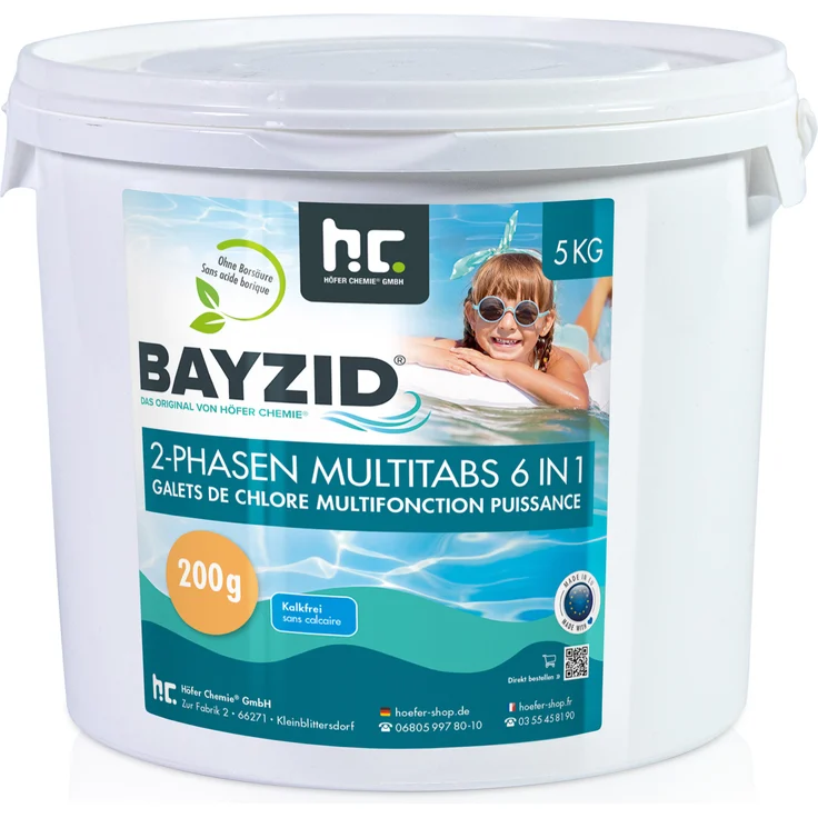 1 x 5 kg BAYZID 2-Phasen-Multitabs 200g 6in1 – Bild 1