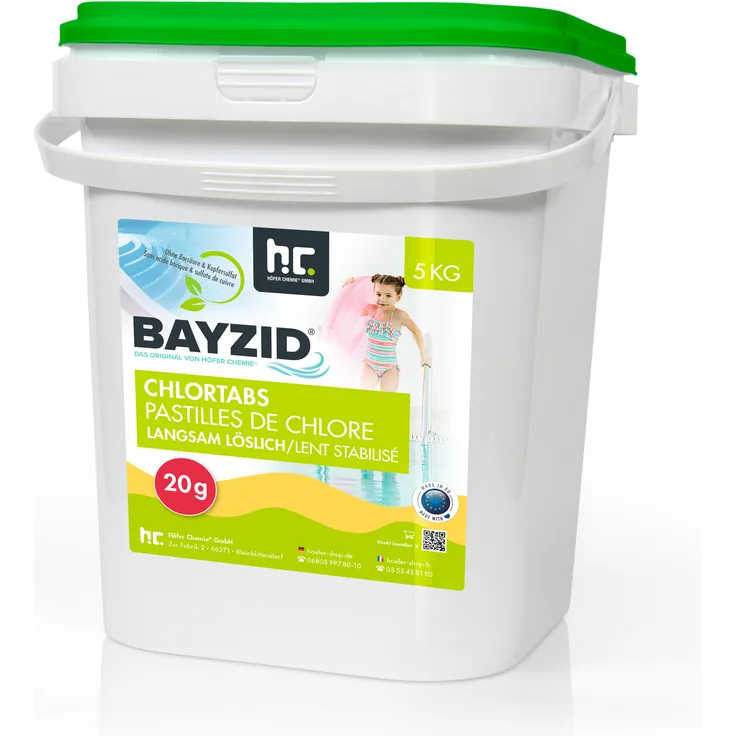 4 x 5 kg BAYZID Chlortabs 20g langsam löslich