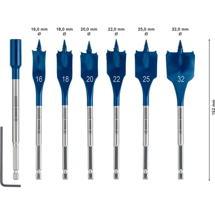 Bosch Professional Expert SelfCut Speed Flachfräsbohrer-Set, 16-18-20-22-25-32 mm, 7-tlg. – Bild 3