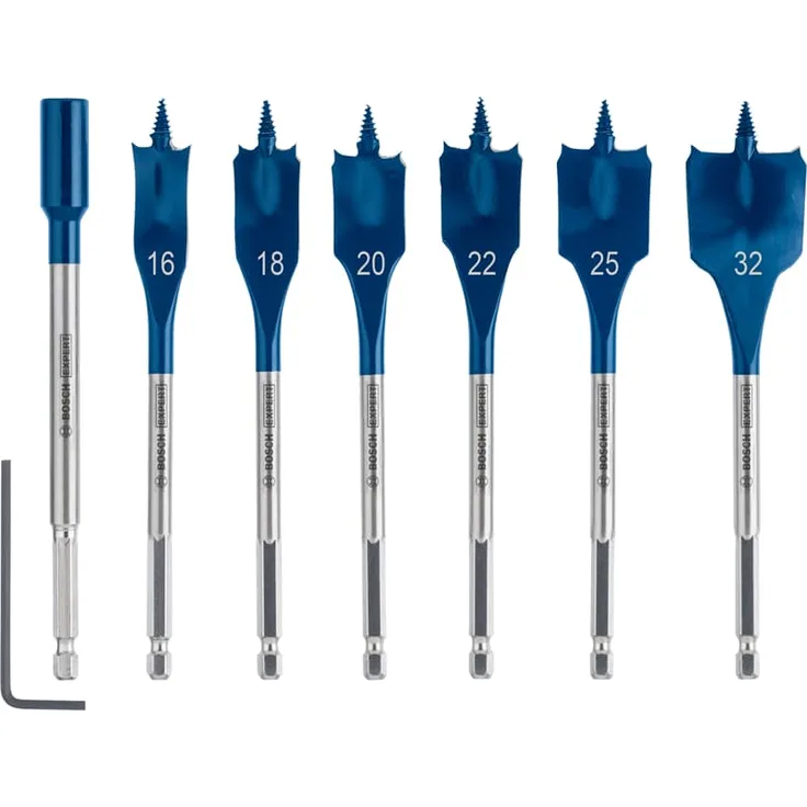 Bosch Professional Expert SelfCut Speed Flachfräsbohrer-Set, 16-18-20-22-25-32 mm, 7-tlg.