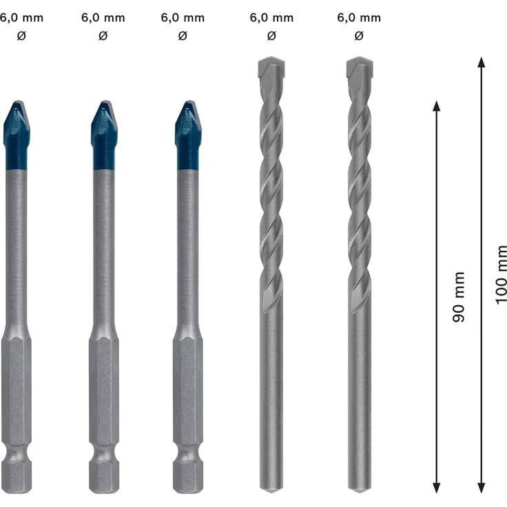 Bosch Expert HardCeramic HEX-9 5-teilig 5 Stück Schaft 6-kant – Bild 3
