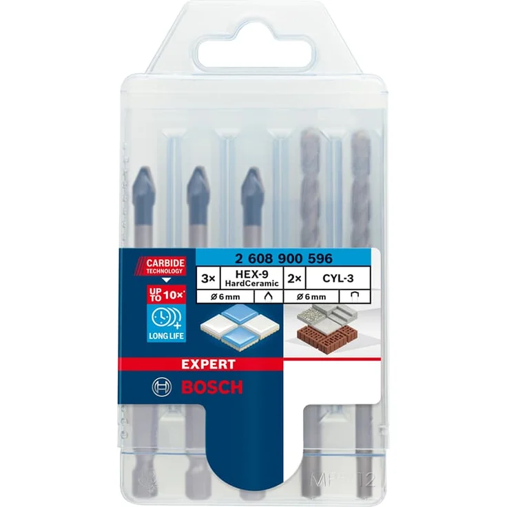 Bosch Expert HardCeramic HEX-9 5-teilig 5 Stück Schaft 6-kant – Bild 1