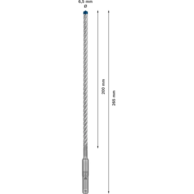 Bosch Professional Hammerbohrer Expert SDS-7X Ø 6,5 mm Arbeits-L.200 mm L.265 mm SDS-Plus – Bild 3