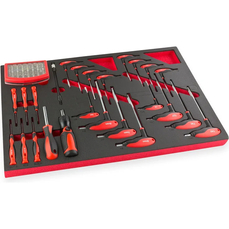 Dema - Werkstattmodul T-Griff - Schraubendreher - Bit Set 81 tlg. für Werkstattwagen