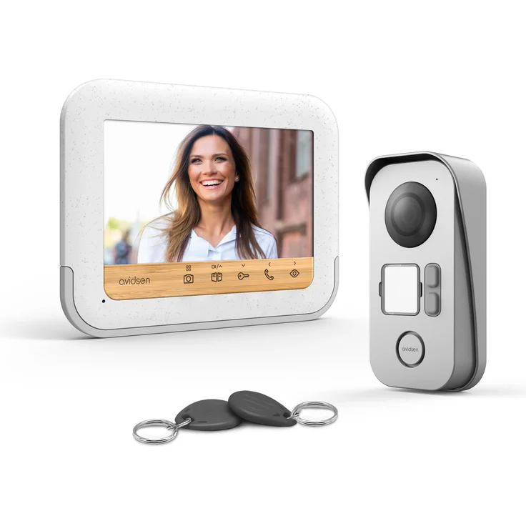 Avidsen BAMBOOVIEW - umweltfreundliche Videosprechanlage 2-Draht-Technik, 7-Zoll-Monitor – Bild 1