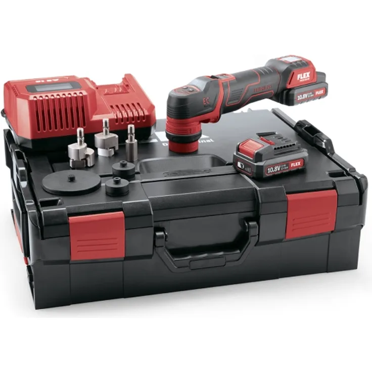 Flex Akku-Polierer PXE 80 10.8-EC mit Zubehör-Set, Poliermaschine Polierer