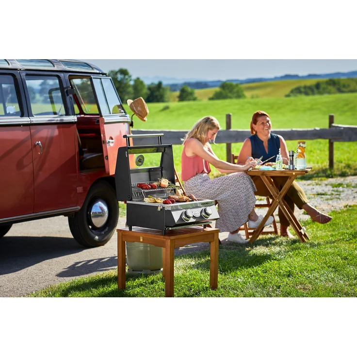 RÖSLE Grillplatte VIDERO G2-P, Hochwertige Grillplatte aus Gusseisen für Fleisch und kleine Grillstücke, Grillbranding, Platte beidseitig verwendbar – Bild 5