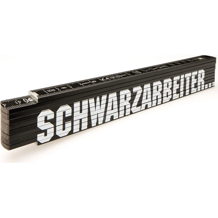STABILA Holz-Gliedermaßstab Type 707 P SCHWARZARBEITER, 2 m, schwarz, metrische Skala, mit Winkelschema, PEFC-zertifiziert – Bild 3
