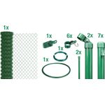 Alberts Maschendrahtzaun als Zaun-Komplettset, zum Einbetonieren | grün | Höhe 100 cm | Länge 15 m 
(633226)