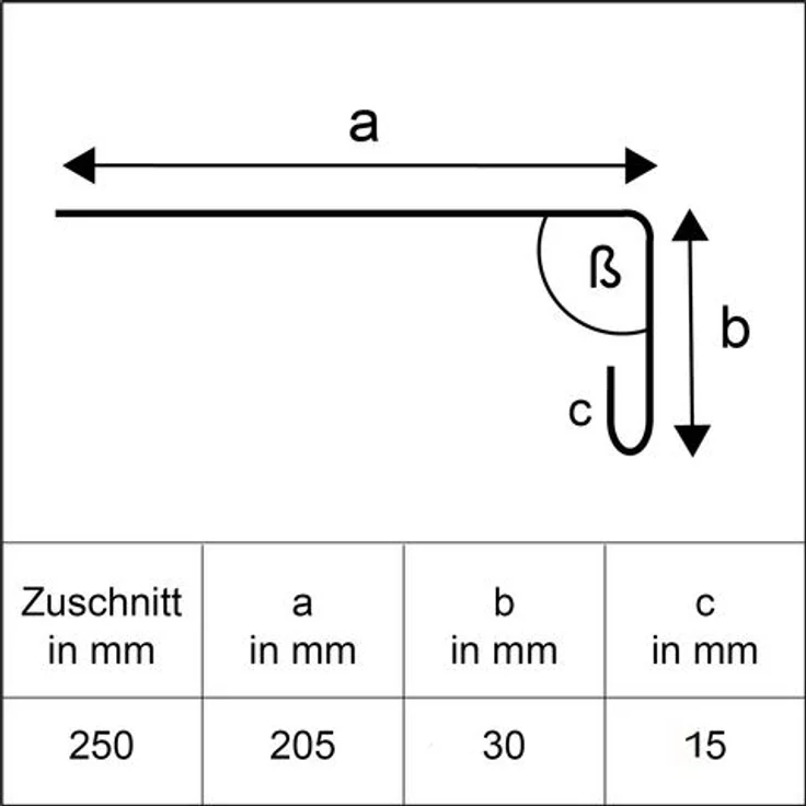 Sarei Tropfkante 2000 x 250 mm natur – Bild 2
