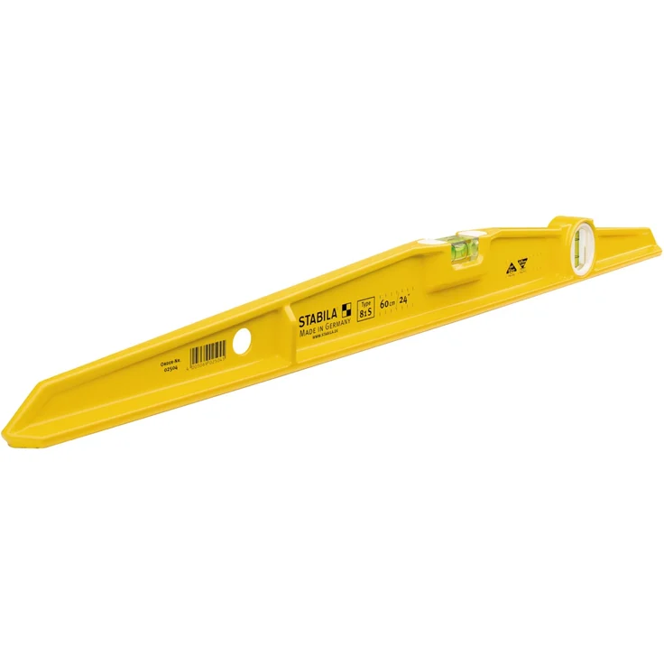 STABILA Wasserwaage Type 81 S, 60 cm, robustes Alu-Druckgussprofil, 1 Horizontal-Libelle, 1 Vertikal-Libelle, Made in Germany – Bild 2