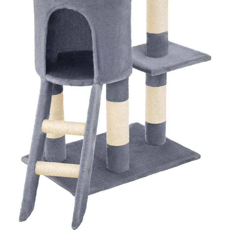 tectake Kratzbaum Dominik 144cm - grau – Bild 5