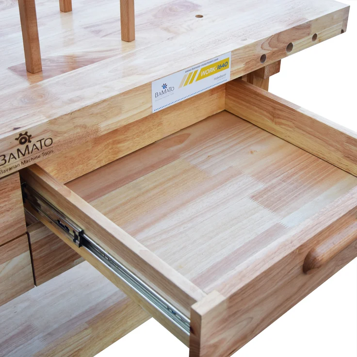 BAMATO Hobelbank WORK-1640 aus Massivholz – Bild 5
