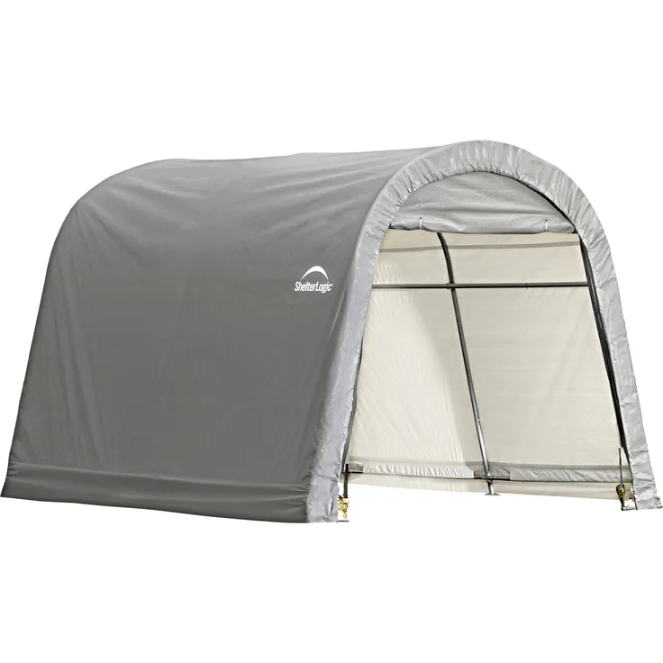 ShelterLogic Foliengerätehaus, Weidezelt "Shed-In-A-Box - Round Top", 300 x 300 cm, grau, 9 m² - Round Top