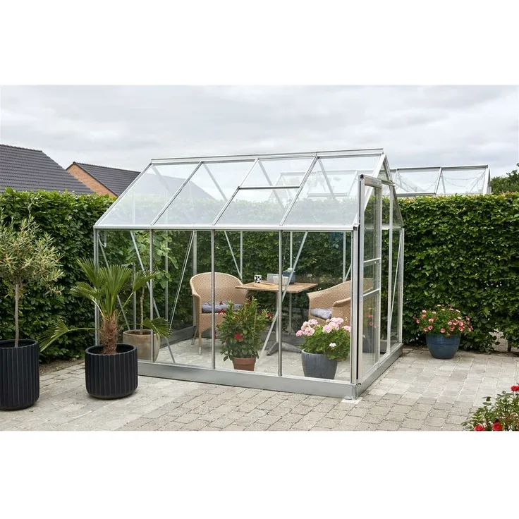 Halls Gewächshaus Popular 86, 2,57 x 1,93 x 1,96 m, m/3 mm Sicherheitsglas