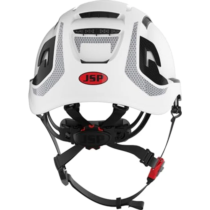 JSP EVO ALTA Dualswitch Sicherheitshelm, Drehradverschluss, belüftet, weiß, entspricht EN 12492 und EN 397 – Bild 4